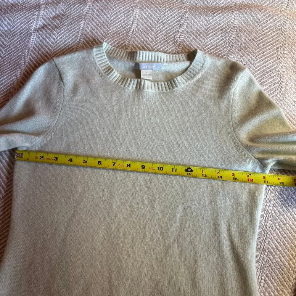 Hayden Cashmere Sweater Womens Small Mint Green Crew Neck Long Sleeve Pullover‎
